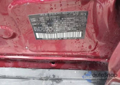 2017 Subaru Outback 2.5I from USA, damaged, VIN 4S4BSAAC5H3289481